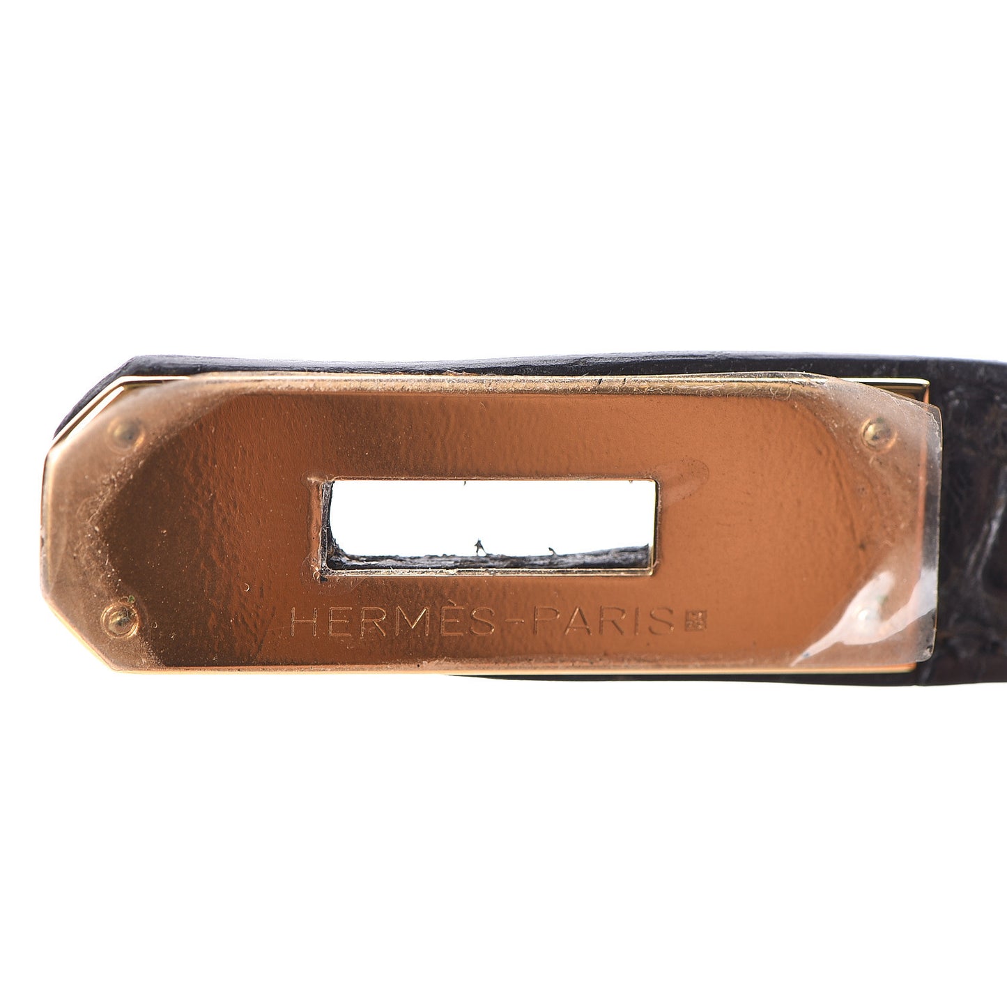 Shiny Porosus Crocodile Kelly Sellier 32 Black