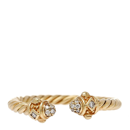 David Yurman 18K Yellow Gold Diamond Renaissance Ring 55 7.25 1 of 5