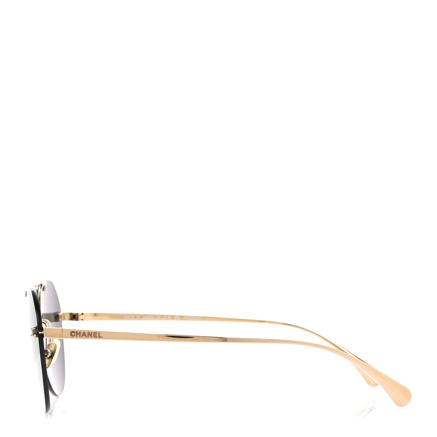 Titanium CC Pilot Aviator Sunglasses 4272-T Black Gold