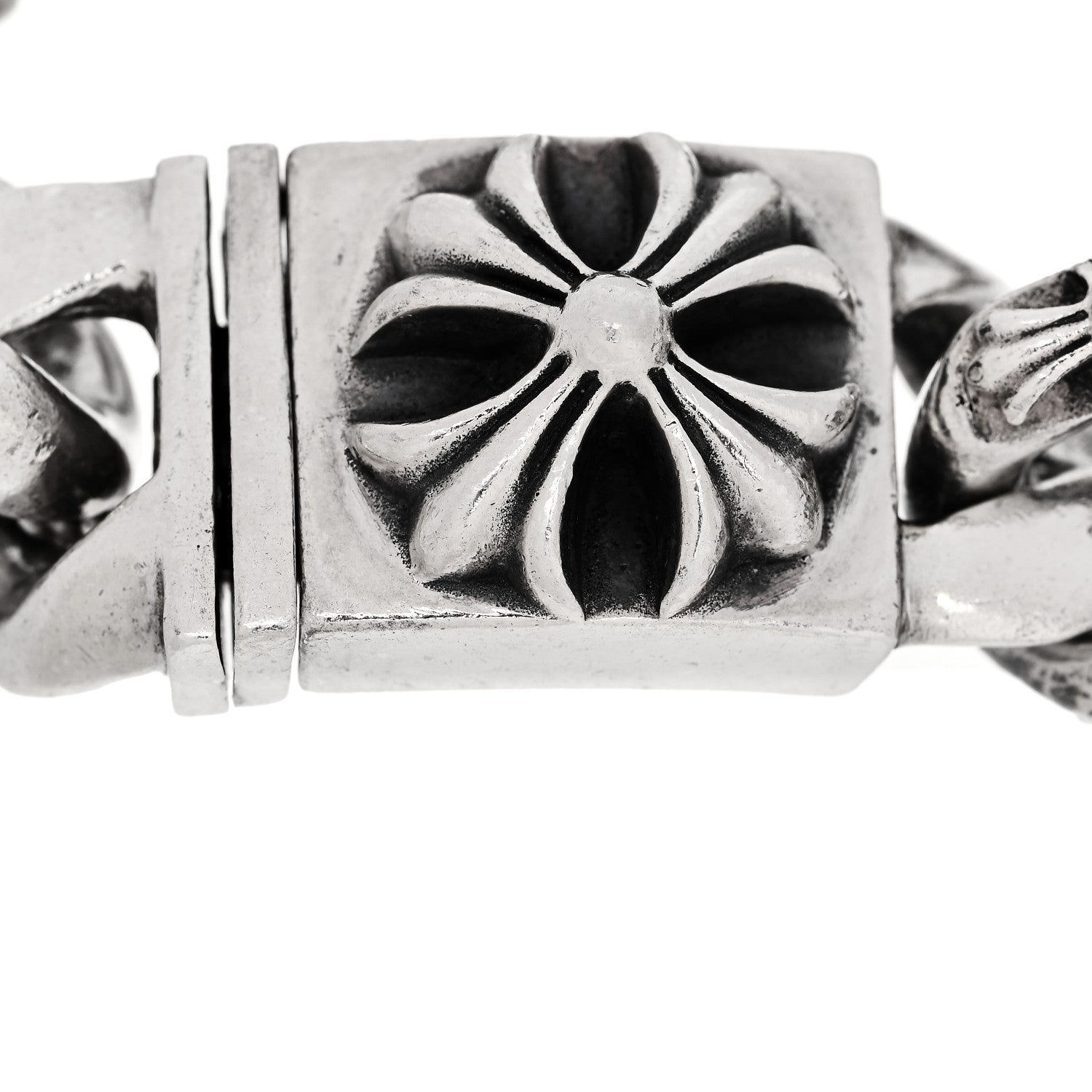 Chrome Hearts Sterling Silver Maltese Cross Link Bracelet 5 of 5