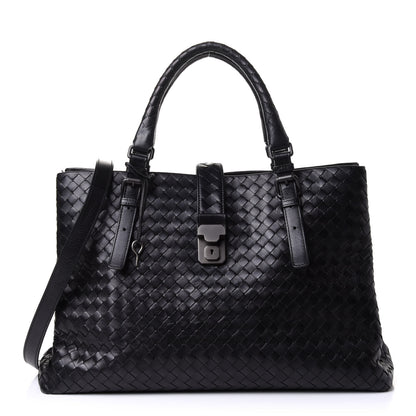 Bottega Veneta Nappa Intrecciato Medium Roma Tote Black 1 of 11
