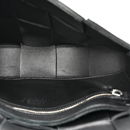 Bottega Veneta Lambskin Maxi Intrecciato Cassette Crossbody Bag Black 8 of 19