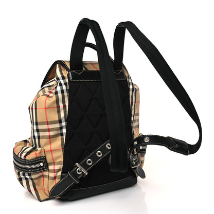 Burberry Nylon Vintage Check Medium Rucksack Backpack Antique Yellow 3 of 8