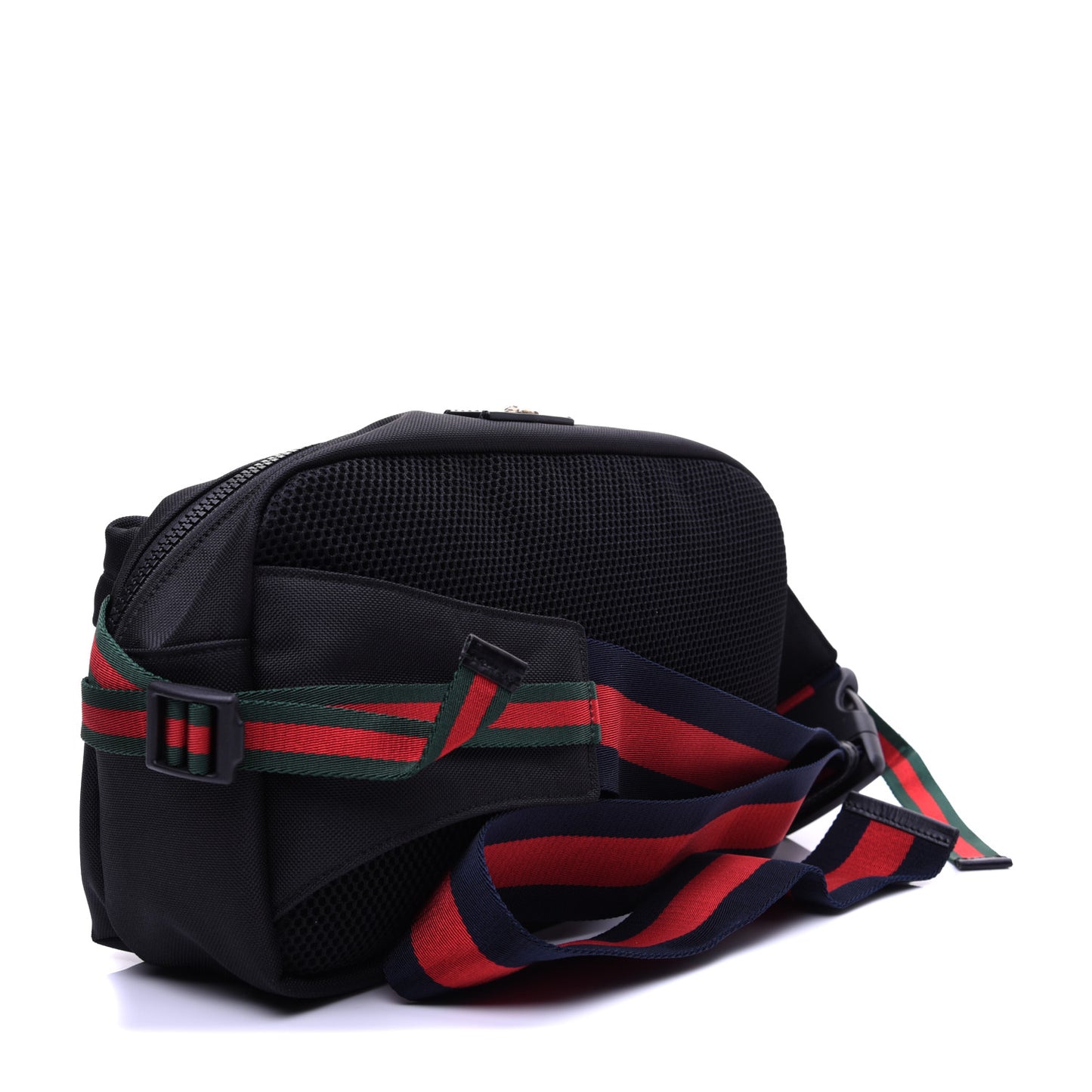 Techno Canvas Web L'Aveugle Par Amour Embroidered Belt Bag Black
