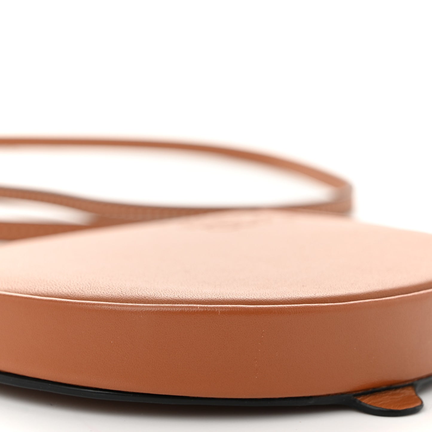 Soft Calfskin Large Heel Pouch Tan