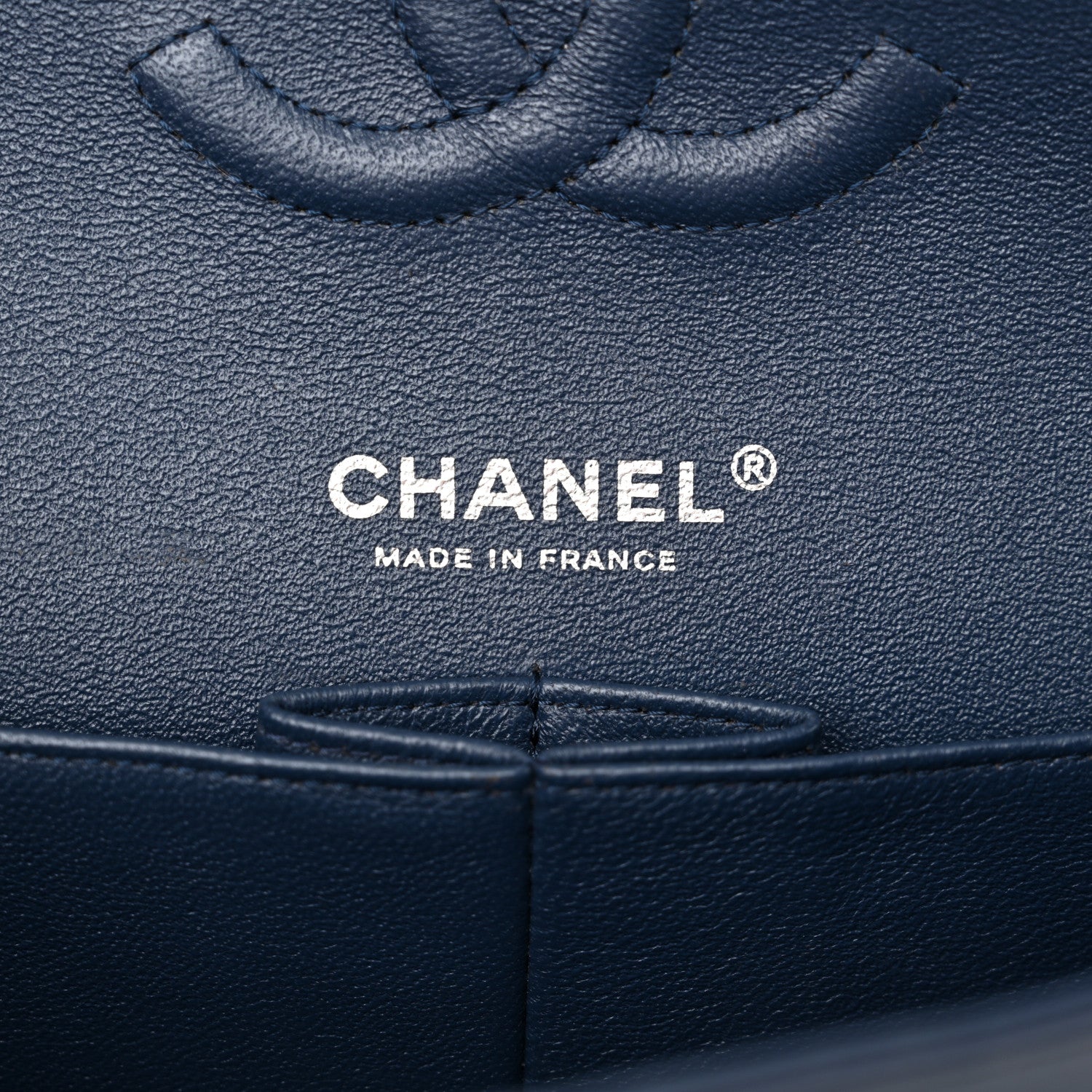 Chanel Patent Chevron Quilted Medium Double Flap Navy 6 of 12