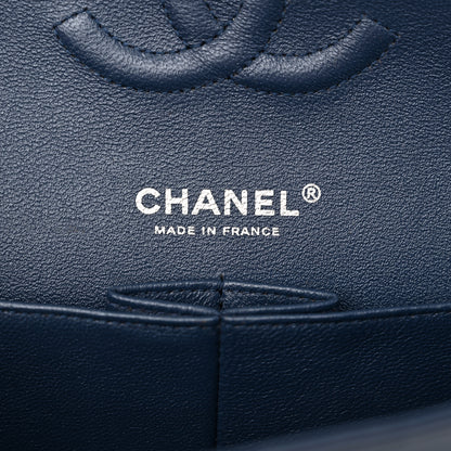 Chanel Patent Chevron Quilted Medium Double Flap Navy 6 of 12