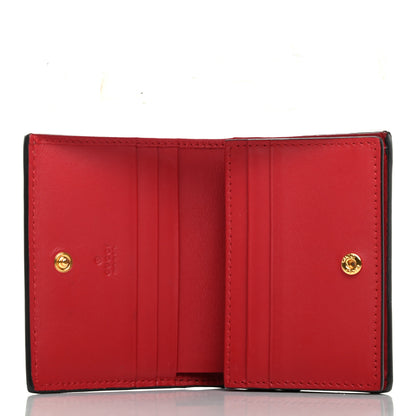 Gucci GG Supreme Monogram Bosco Patch Card Case Wallet Beige Malva Hibiscus Red 5 of 8
