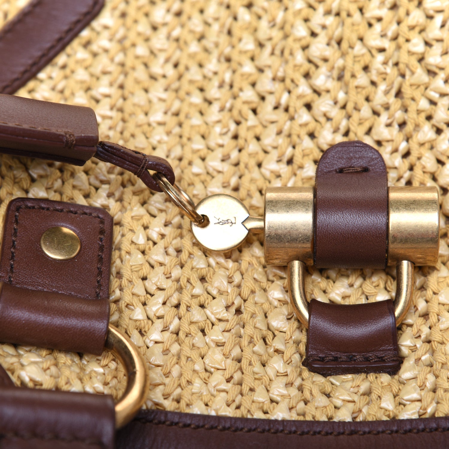 Saint Laurent Raffia Large Muse Brown 14 of 14