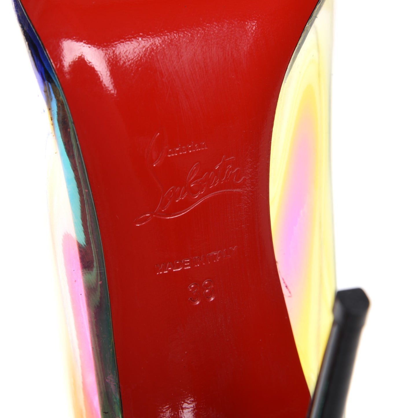 Debout Disco PVC Hologram 100 Pumps 38 Black Multicolor