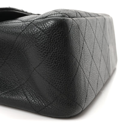 Chanel Caviar Quilted Jumbo Double Flap Black 9 of 10
