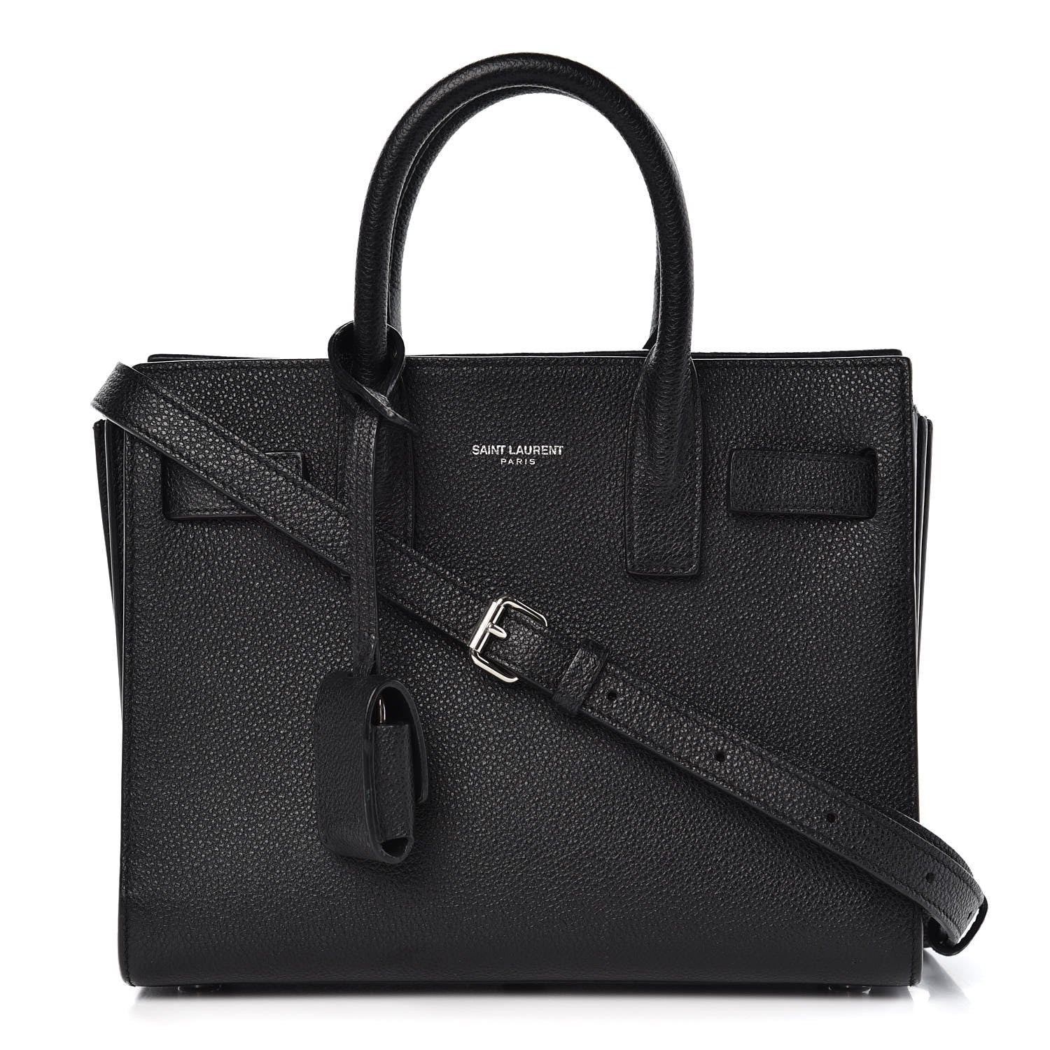 Saint Laurent Grained Calfskin Nano Sac De Jour Black 1 of 16
