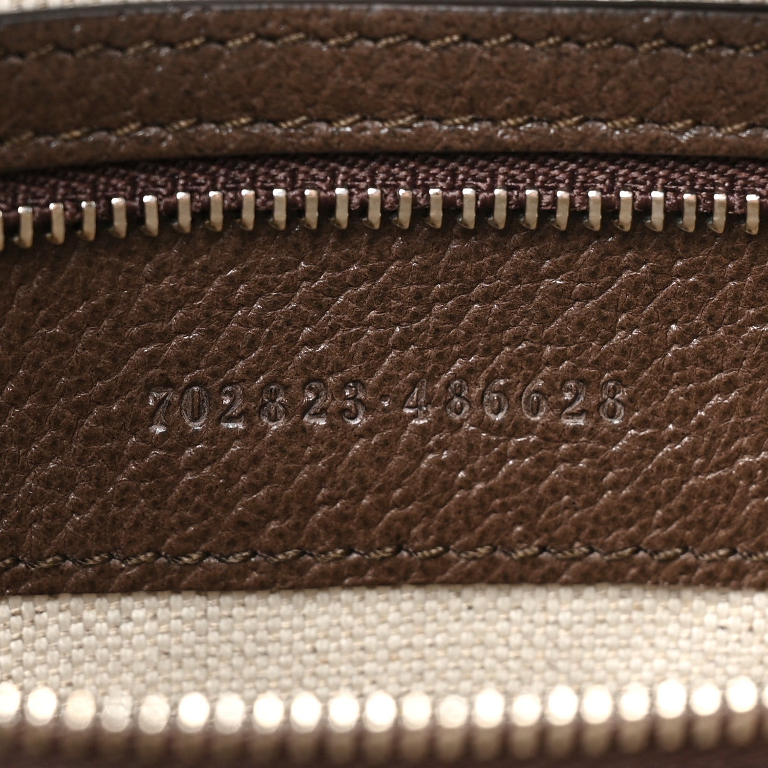 Gucci GG Supreme Monogram Textured Calfskin Web Large Attache Shoulder Bag Beige Ebony New Acero 7 of 9