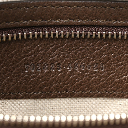 Gucci GG Supreme Monogram Textured Calfskin Web Large Attache Shoulder Bag Beige Ebony New Acero 7 of 9