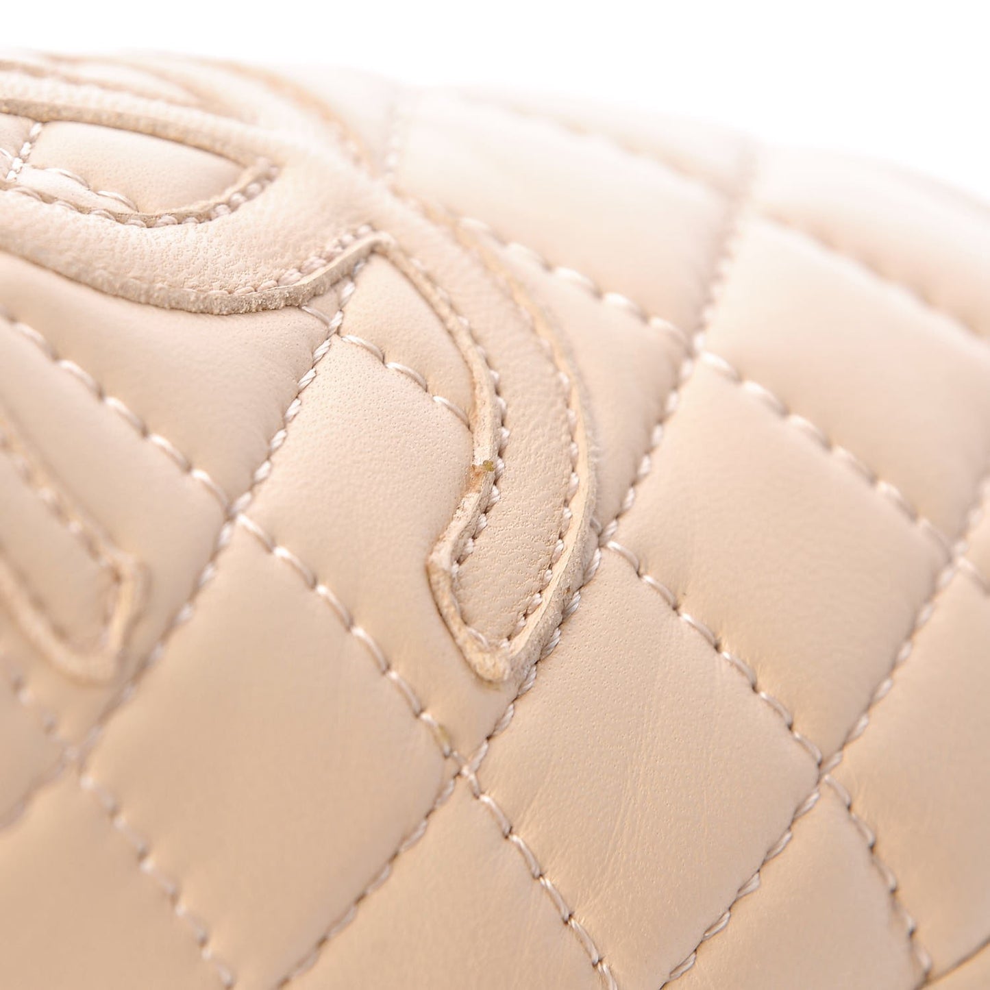 Lambskin Quilted CC Espadrilles 38 Beige