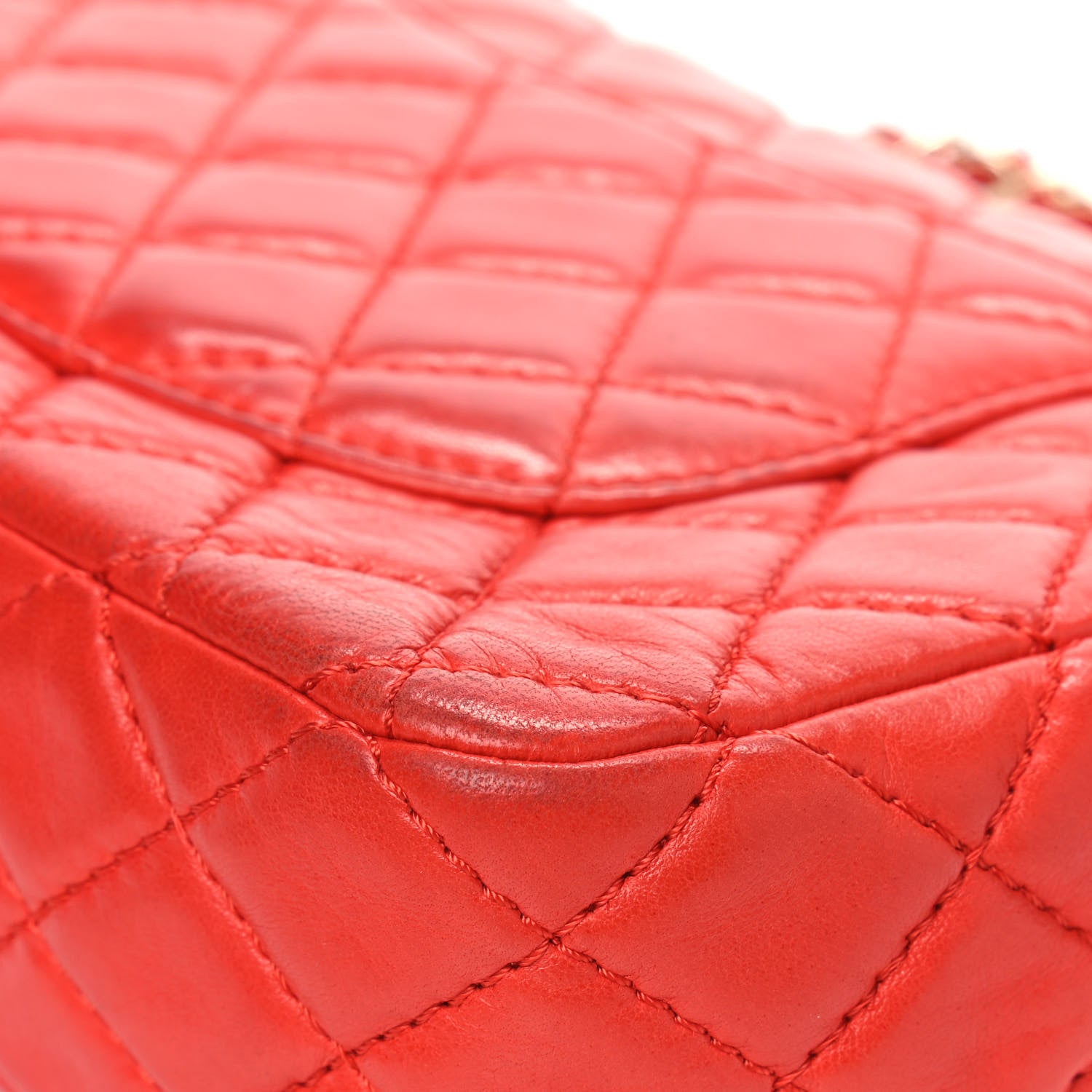 Chanel Lambskin Quilted Medium Double Flap Red 8 of 10