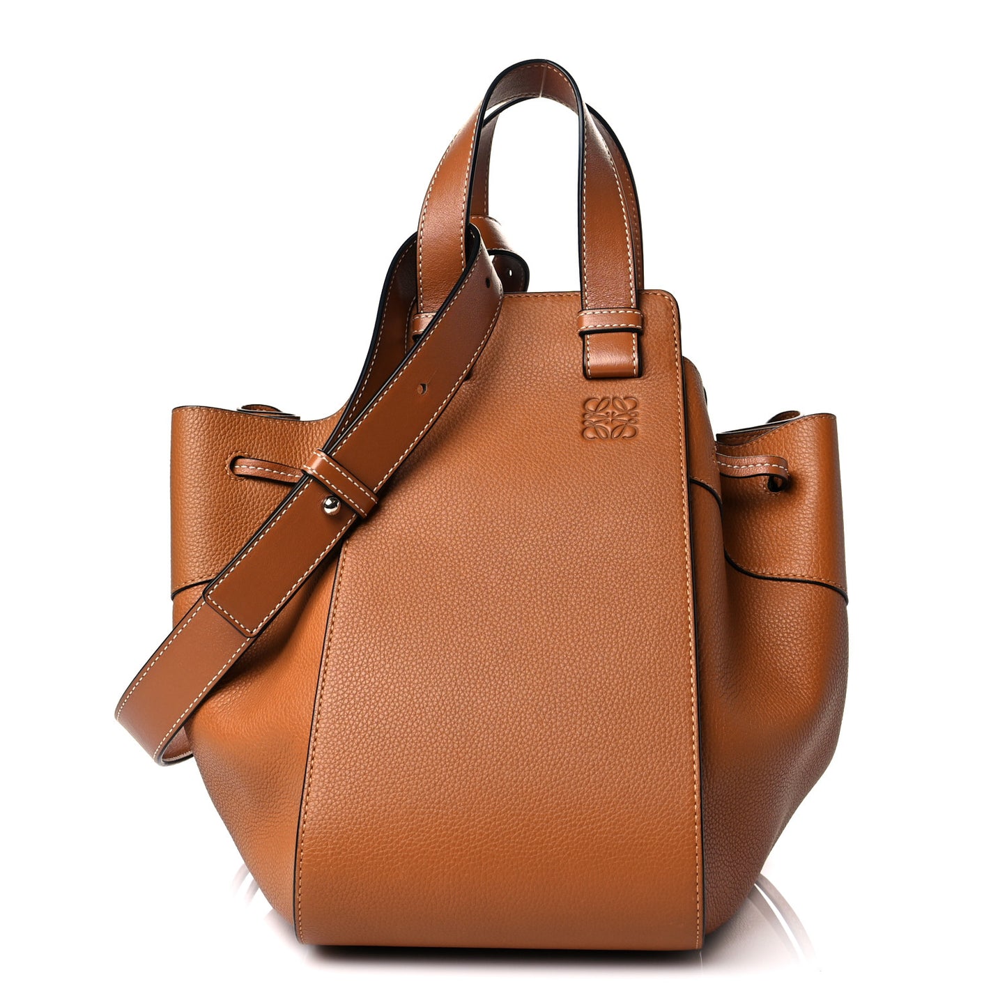 Calfskin Medium Hammock Shoulder Bag Light Caramel
