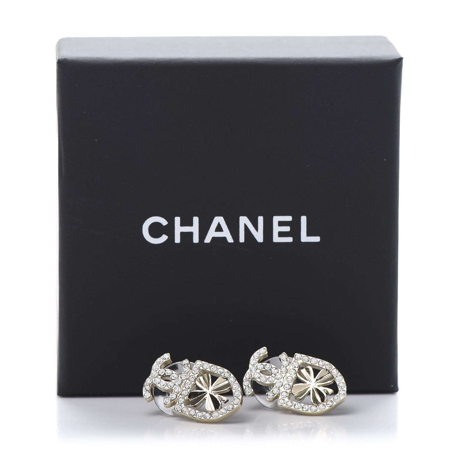 Crystal CC Sergeant Chanel Earrings Gold