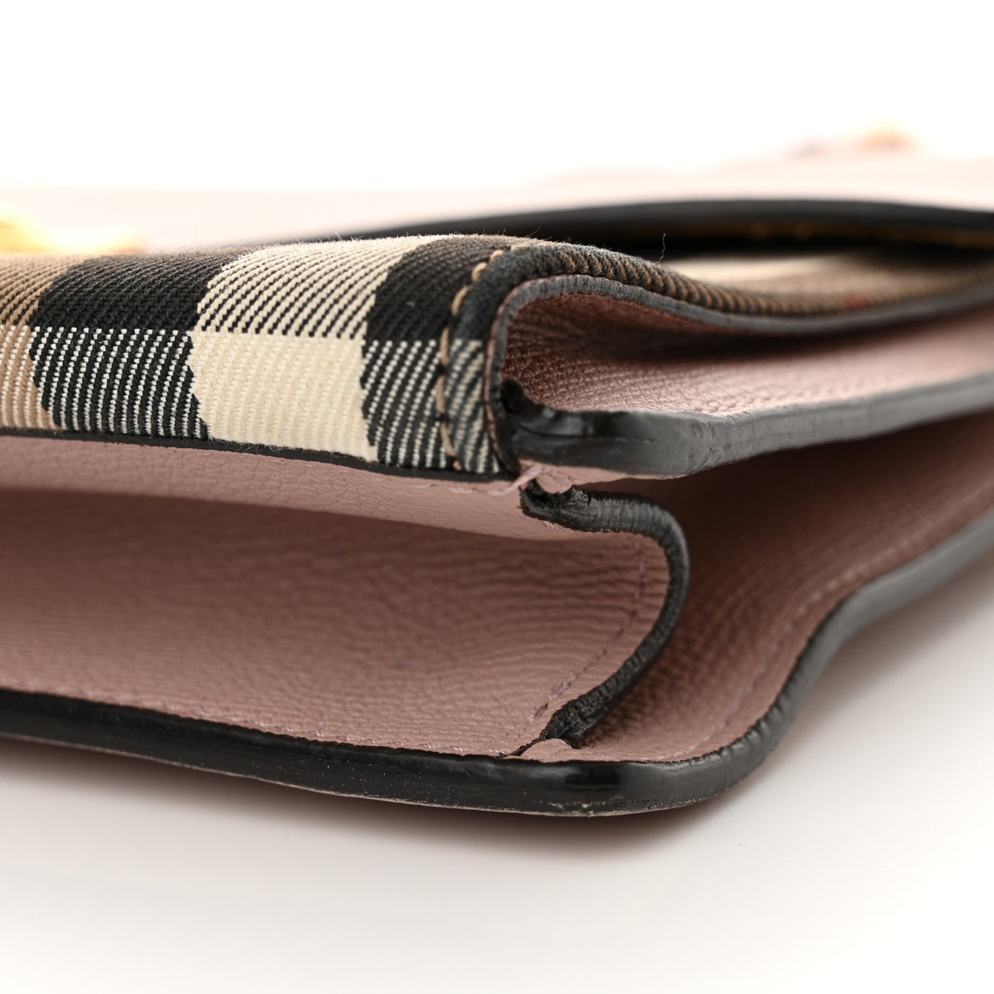 Derby Calfskin House Check Small Macken Crossbody Bag Pale Orchid