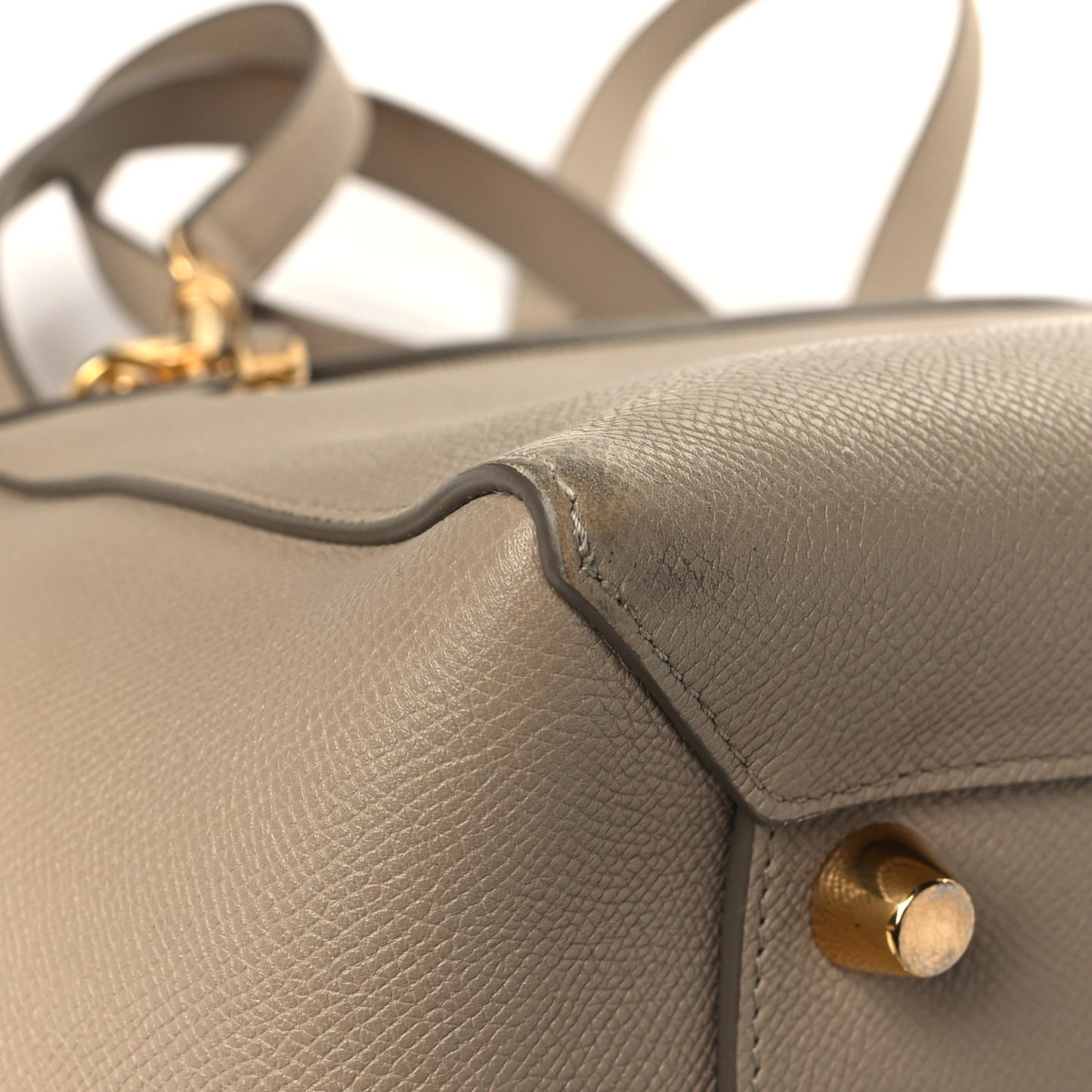 Grained Calfskin Mini Belt Bag Light Taupe