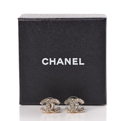 Chanel Crystal CC Earrings Light Gold 5 of 5