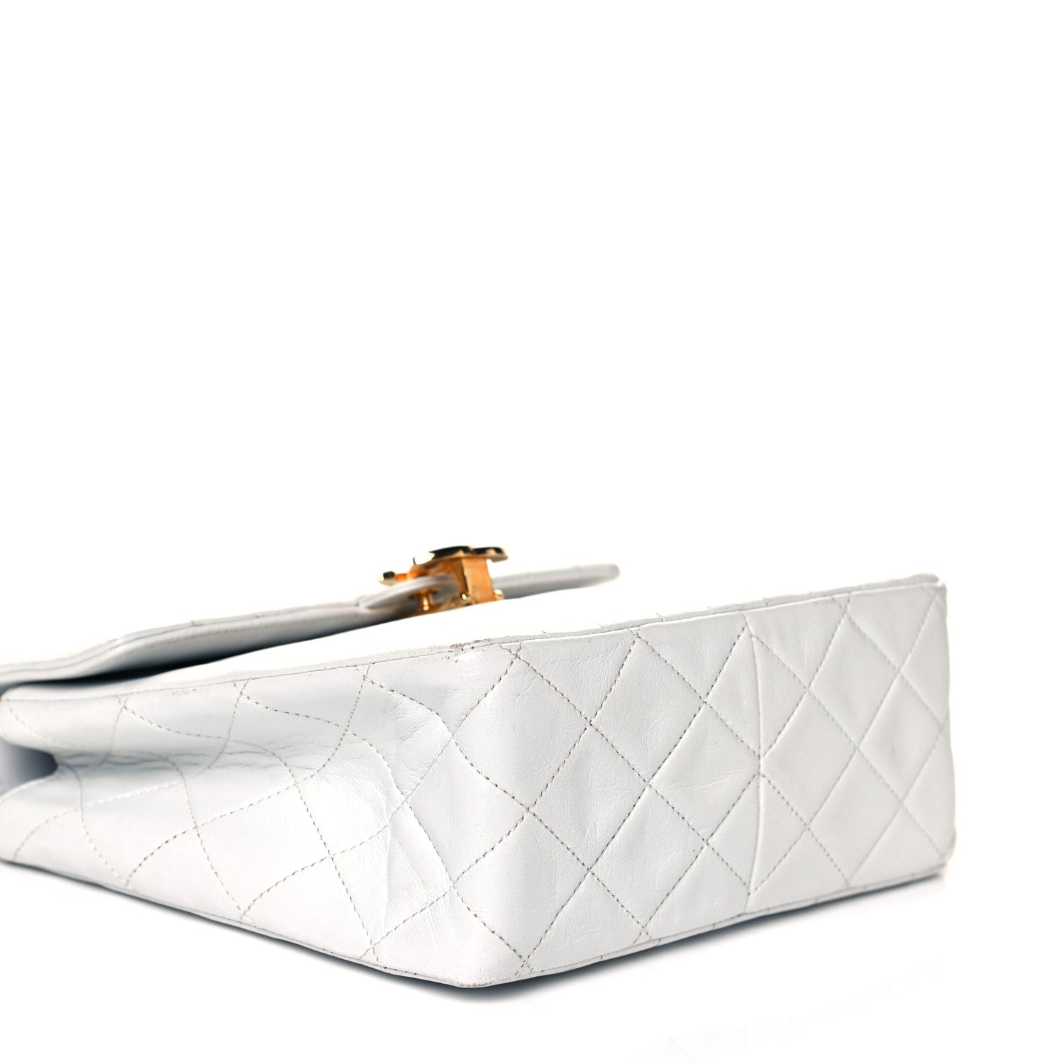 Chanel Vertical Quilted Kelly Flap Bag White 7 of 11