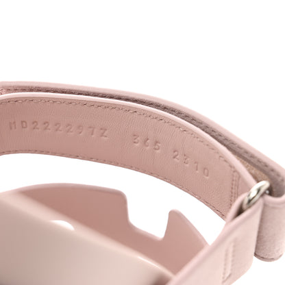 Hermes Suede Goatskin Womens Chypre Sandals 36.5 Rose Porcelaine 8 of 9