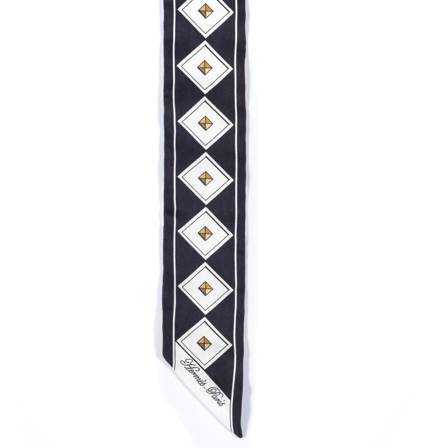 Silk Colliers Et Chiens Twilly Black Gold White