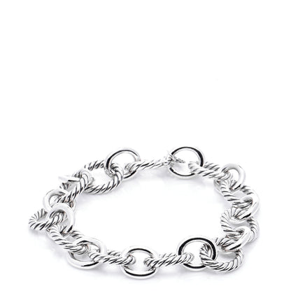 David Yurman Sterling Silver 12mm Large Oval Link Bracelet 1 of 6