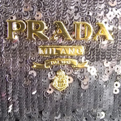Prada Ombre Sequin Clutch Black 7 of 9
