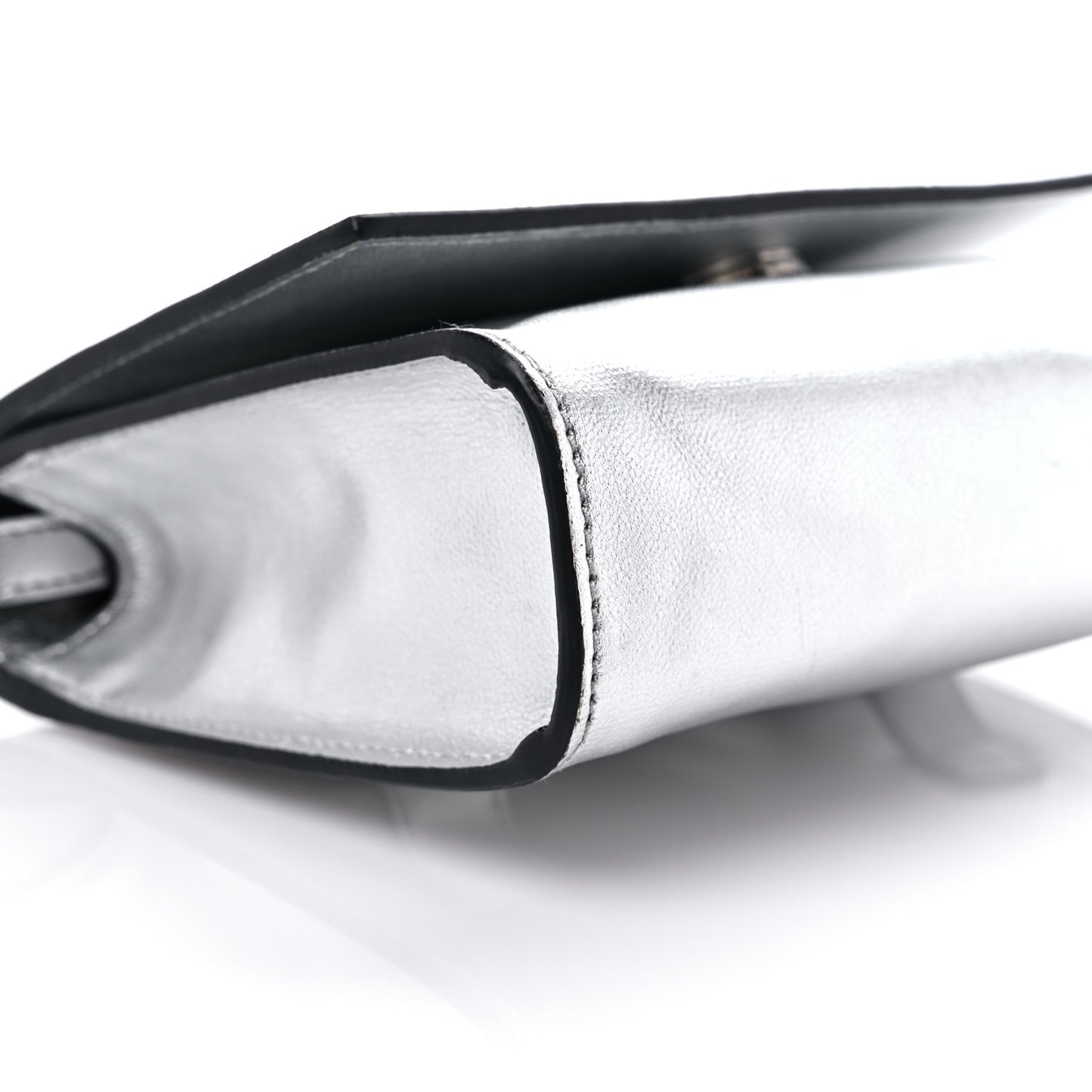 Metallic Calfskin Childrens Rabbit Bag Silver