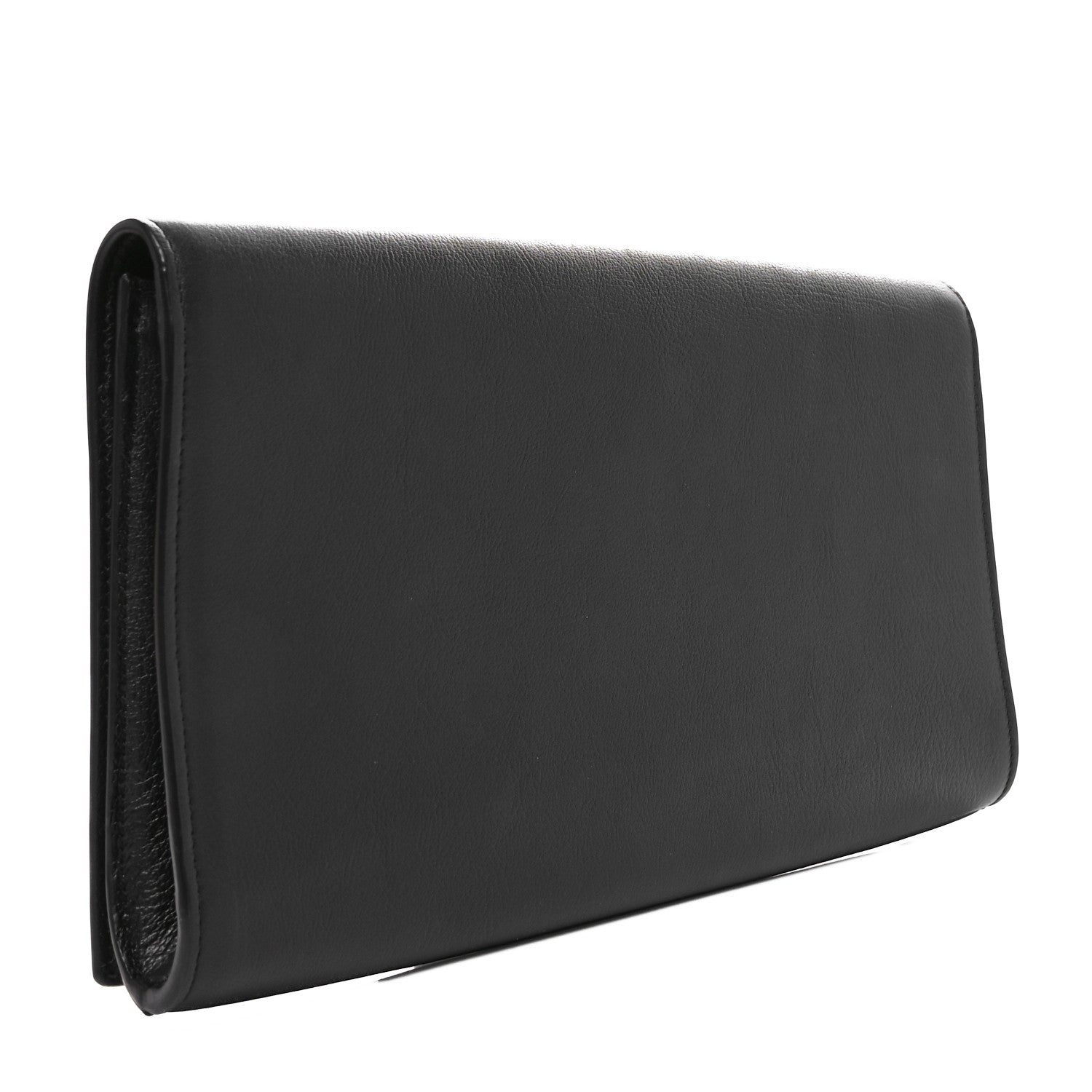 Saint Laurent Goatskin Monogram Large Belle De Jour Clutch Black 3 of 9