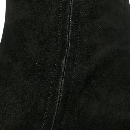 Gucci Kid Scamosciato GG Marmont Fringe Knee High Boots 40 Black 12 of 15