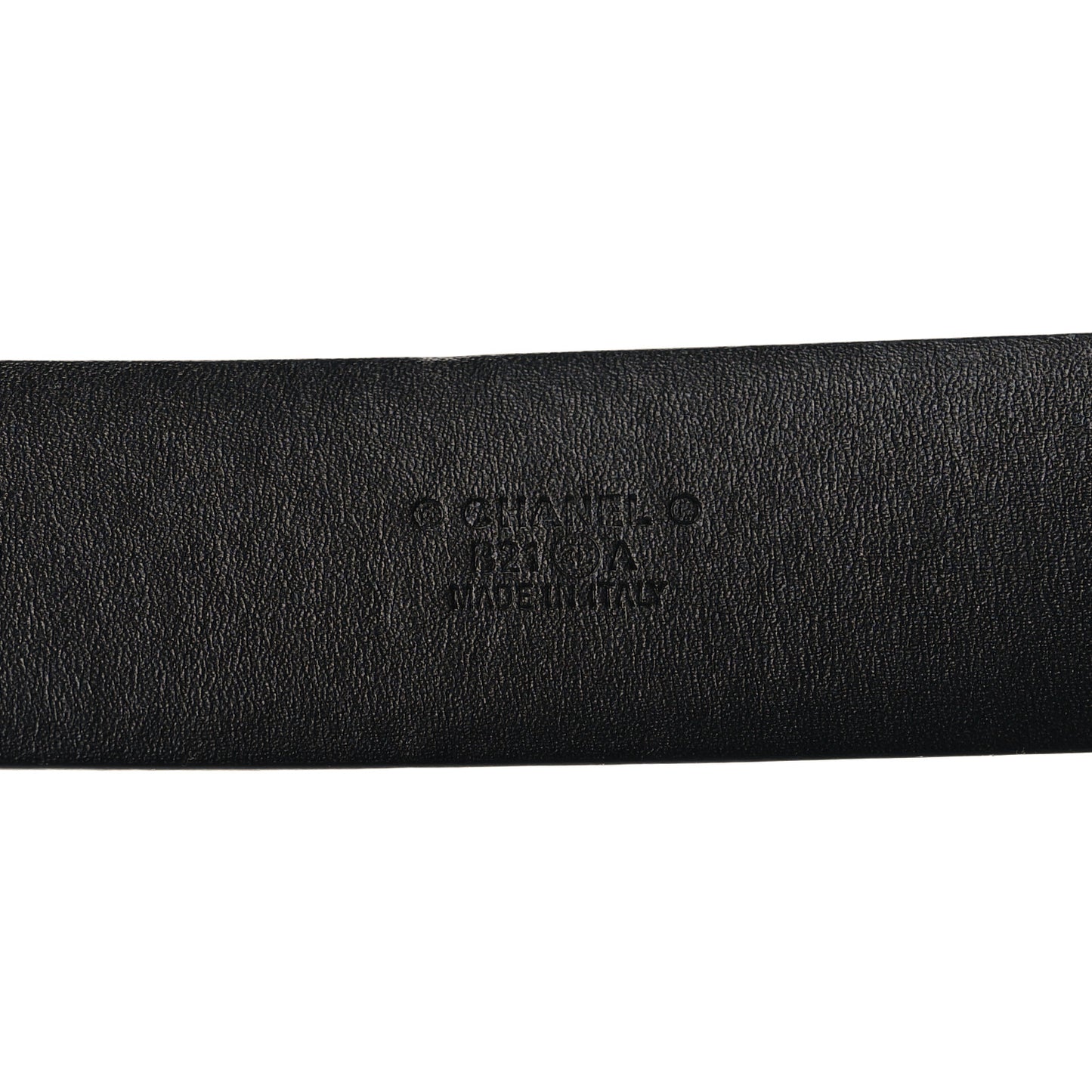 Calfskin Pearl Crystal CC Belt 75 30 Black