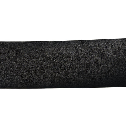 Chanel Calfskin Pearl Crystal CC Belt 75 30 Black 6 of 7