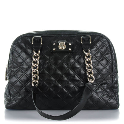 Marc Jacobs Lacquered Goatskin Quilted Karlie Satchel Black 1 of 8