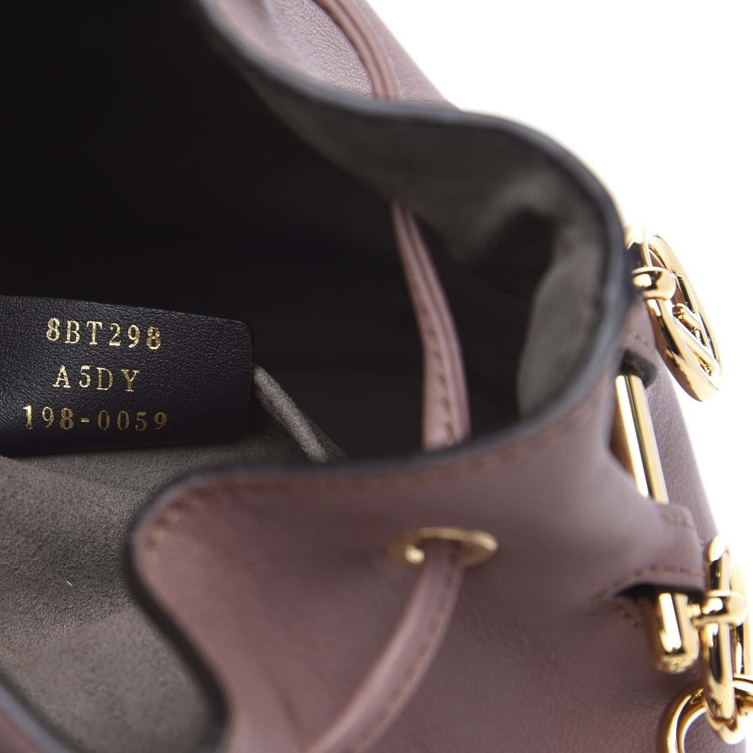 Fendi Vitello Grace Matte F is Fendi Grande Mon Tresor Bucket Bag English Rose 7 of 10