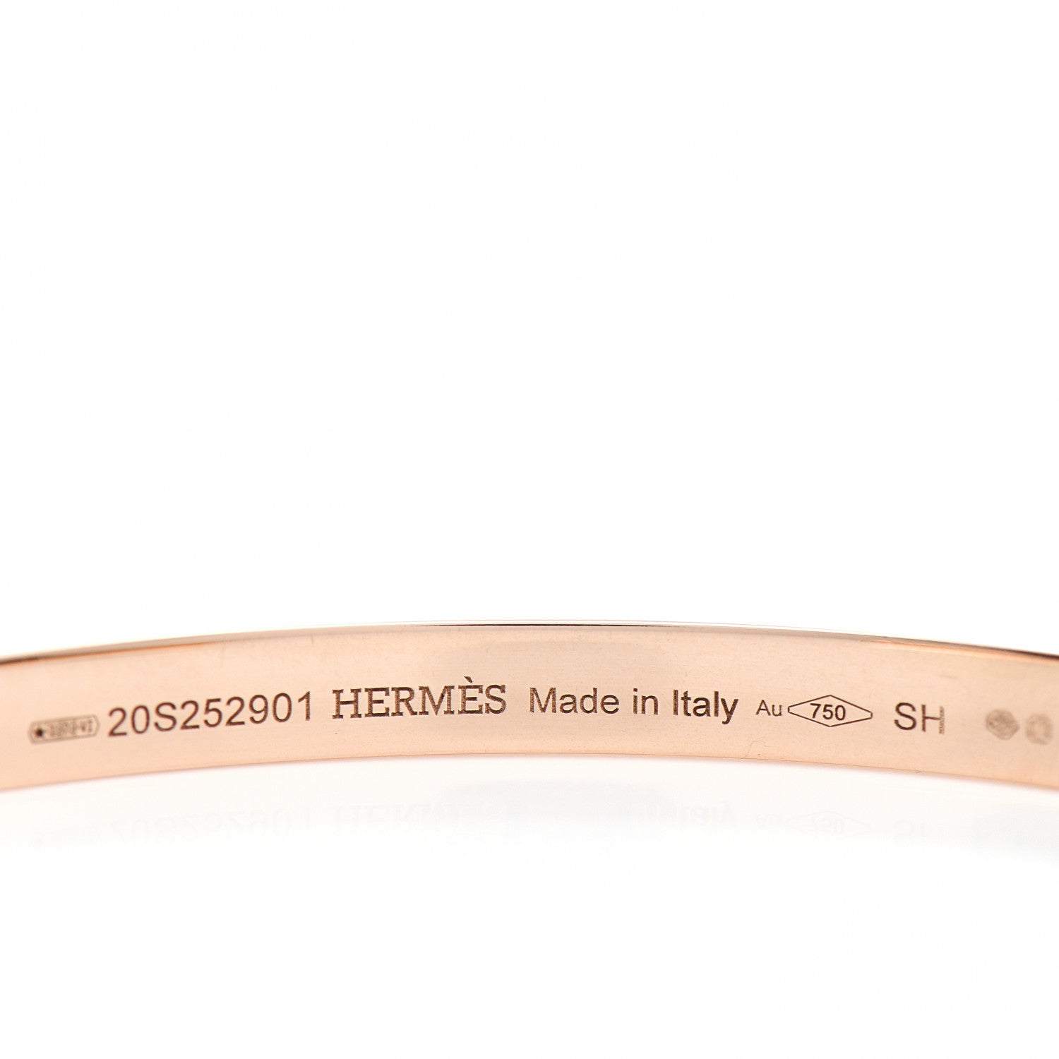 Hermes 18K Rose Gold Mini Clous Bracelet SH 4 of 4