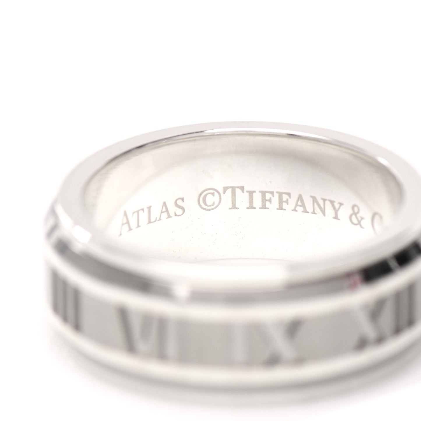 Sterling Silver Titanium Atlas Band Ring 58 8.25