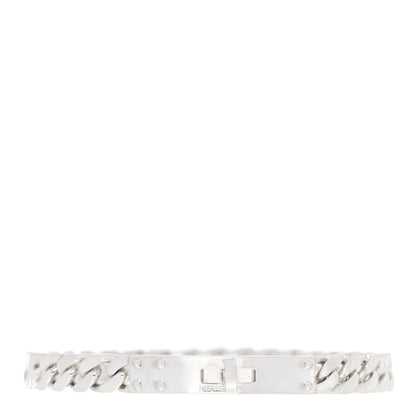 Hermes Sterling Silver TPM Kelly Gourmette Bracelet LG 1 of 6