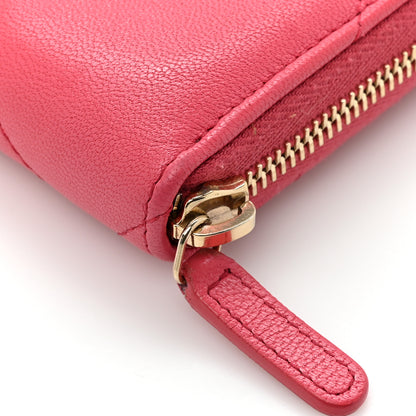 Chanel Lambskin Quilted Chanel 19 Zip Around Wallet Pink 17 of 19