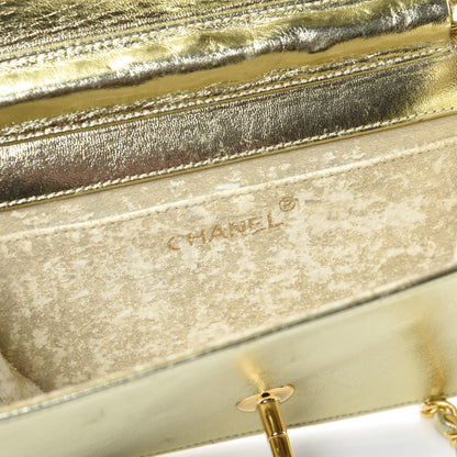 Chanel Metallic Lambskin Quilted Mini Flap Gold 6 of 16