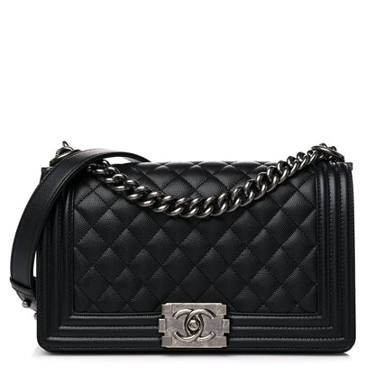 Chanel Caviar Quilted Medium Boy Flap Black 1 of 10