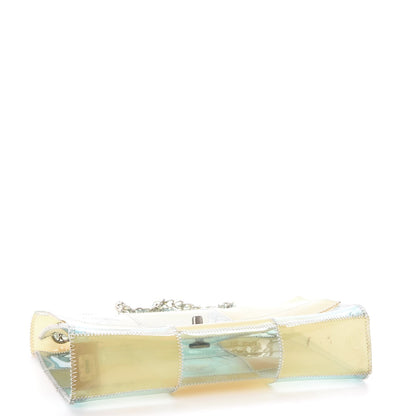 Chanel PVC Stitched Flap Beige Light Blue 4 of 13