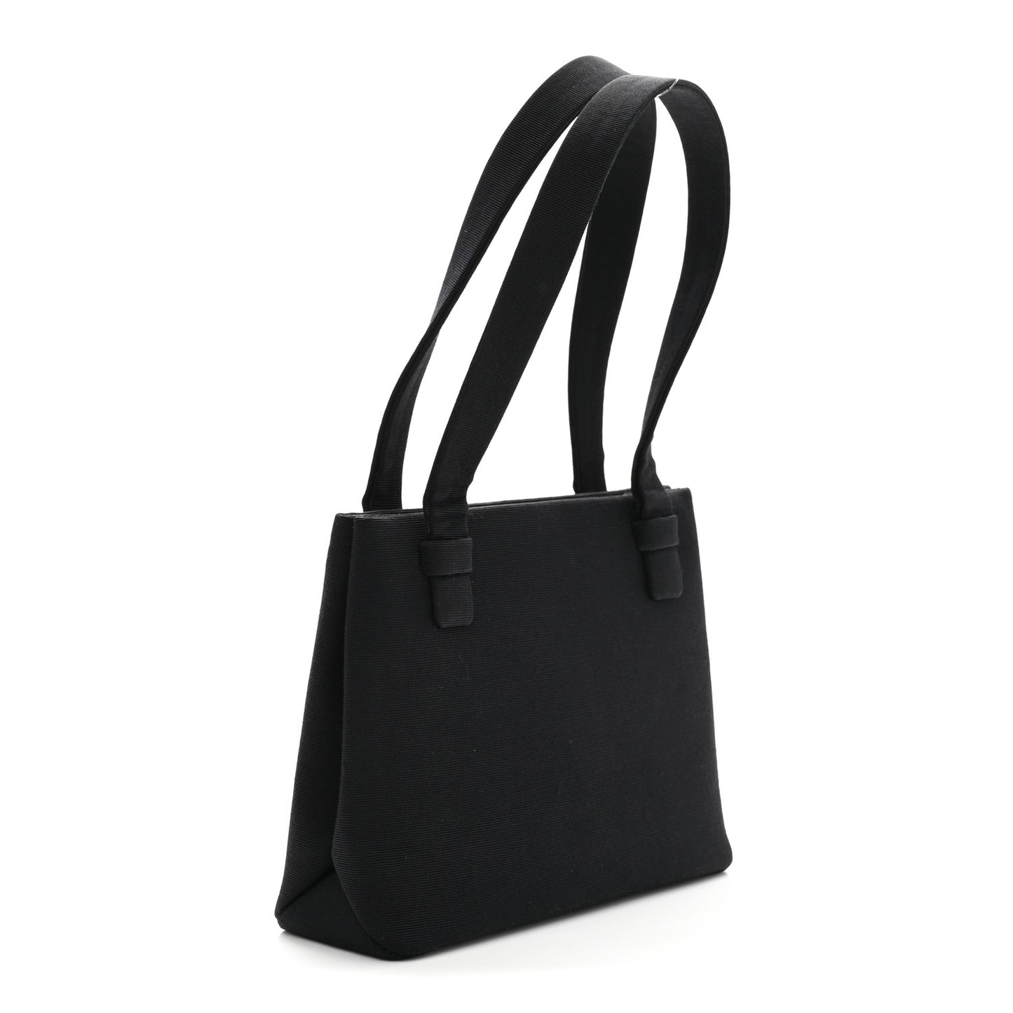 Grosgrain Crystal CC Evening Bag Black