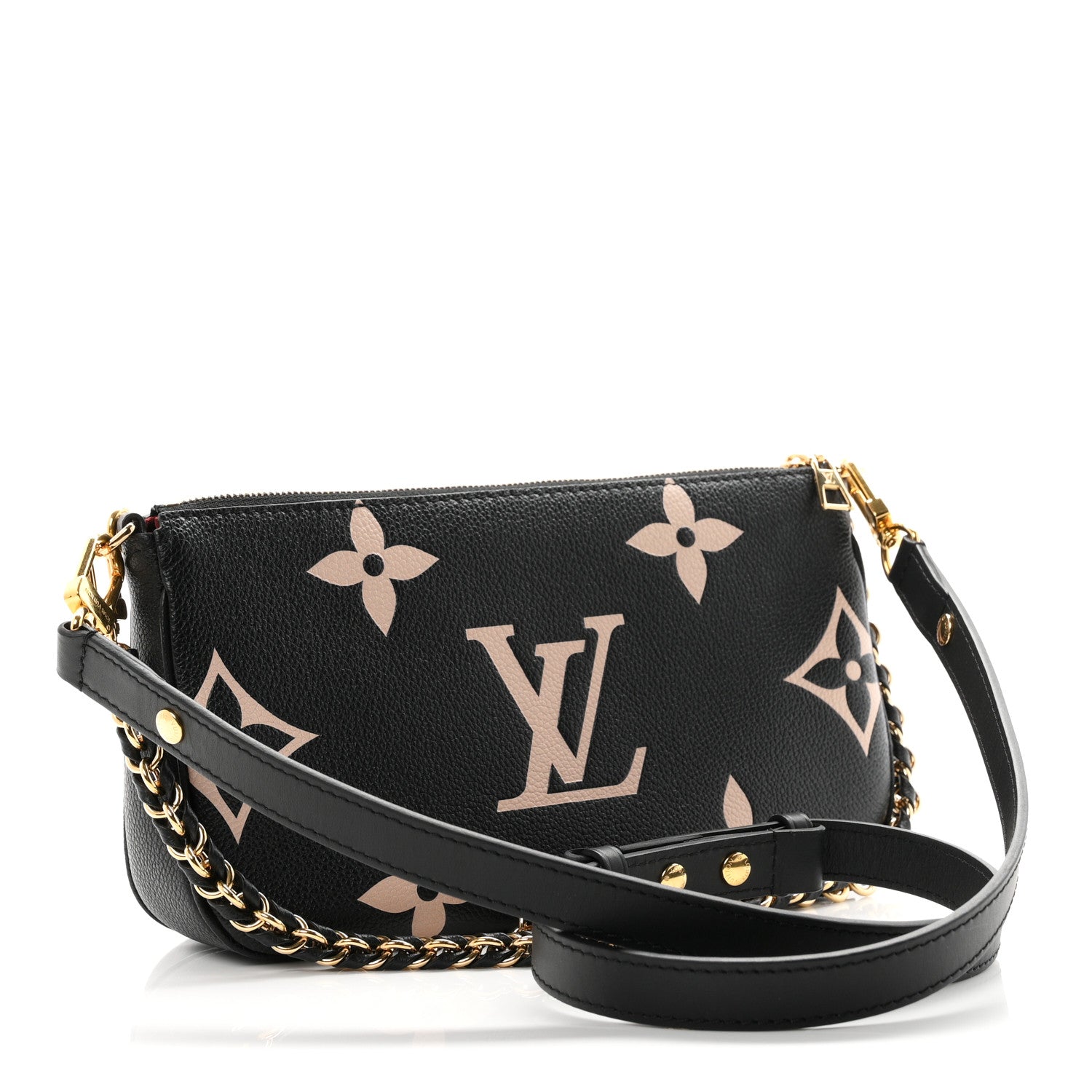 Louis Vuitton Empreinte Monogram Giant Multi Pochette Accessories Black Beige 3 of 10