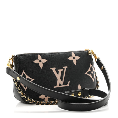Louis Vuitton Empreinte Monogram Giant Multi Pochette Accessories Black Beige 3 of 10