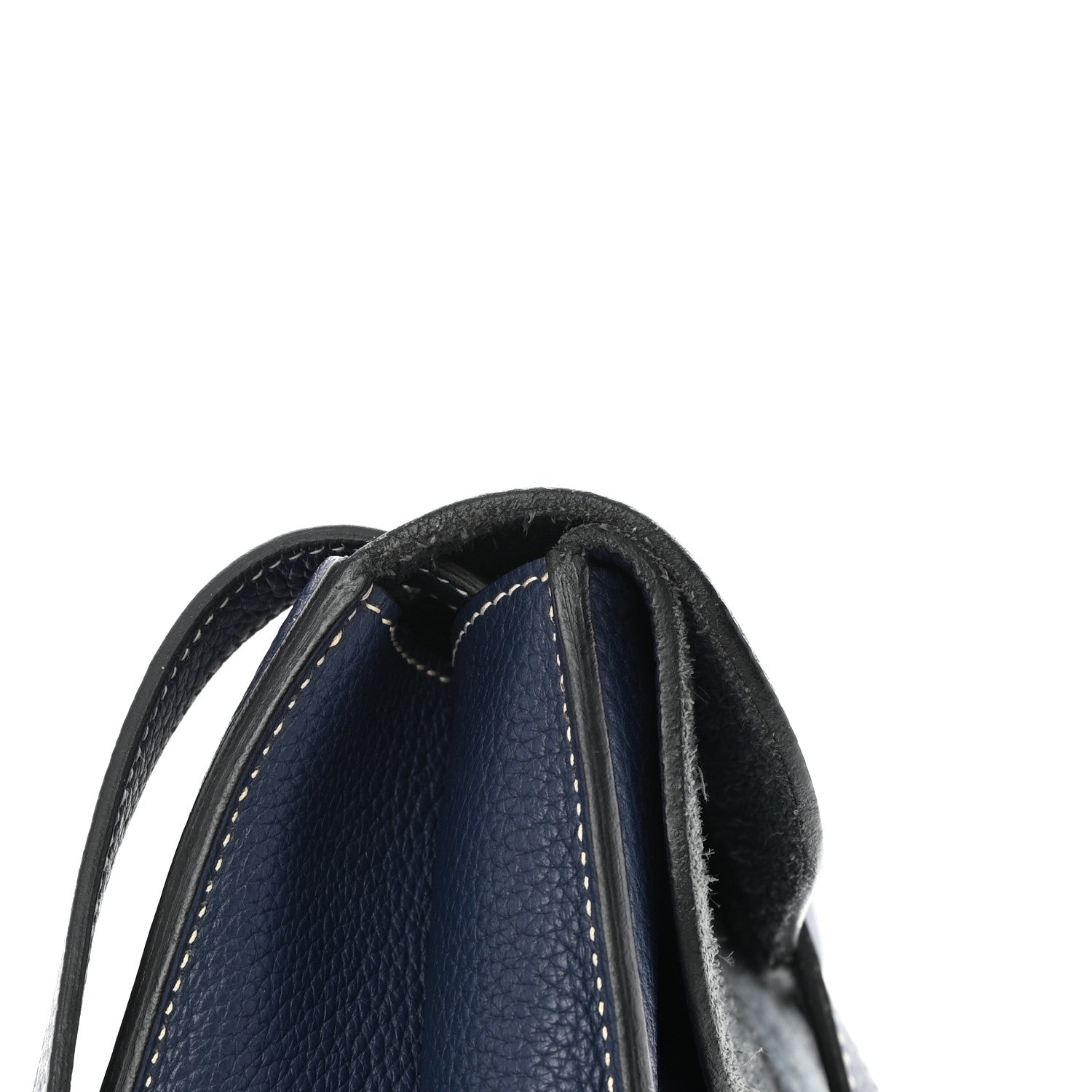 Hermes Taurillon Clemence Halzan 31 GM Bleu Encre 14 of 15