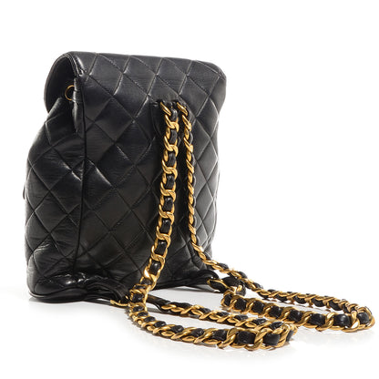 Chanel Lambskin Quilted Backpack Black 3 of 10