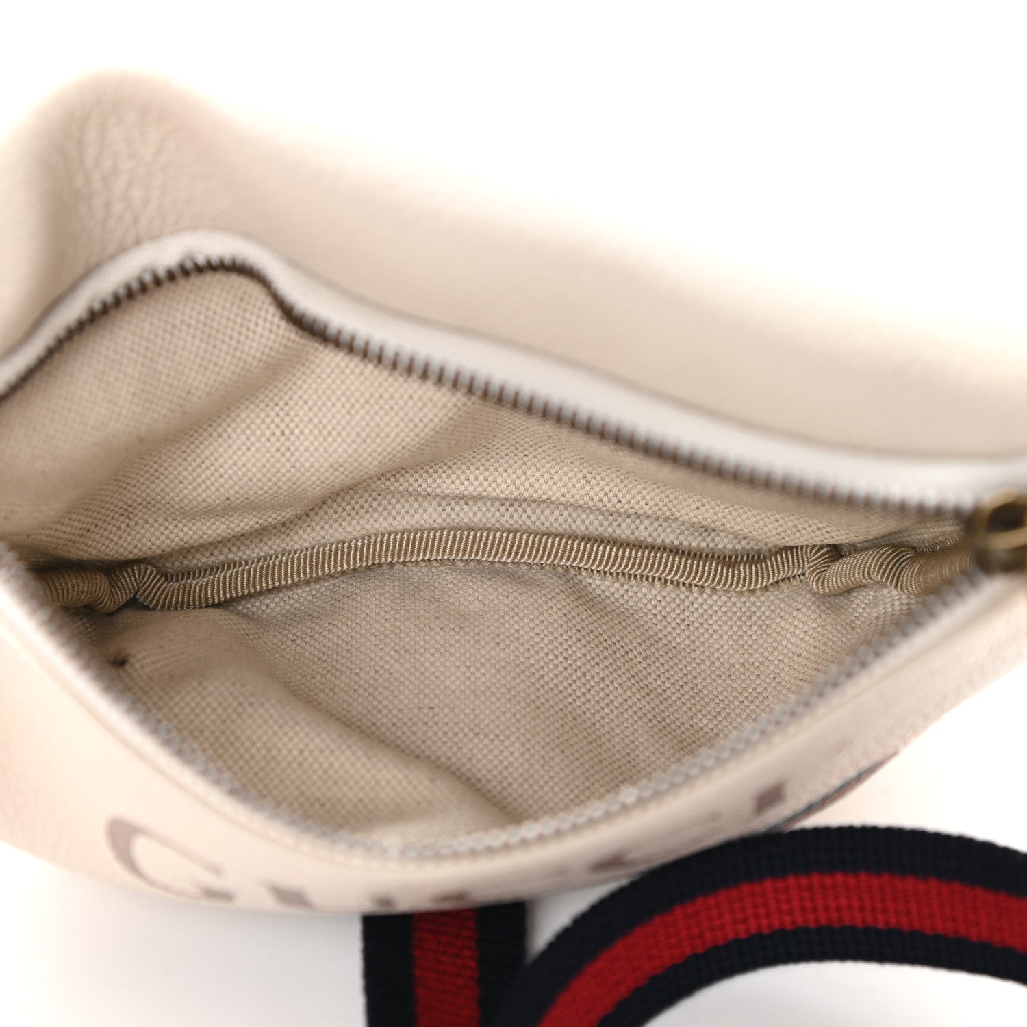 Gucci Grained Calfskin Small Logo Belt Bag White 5 of 9